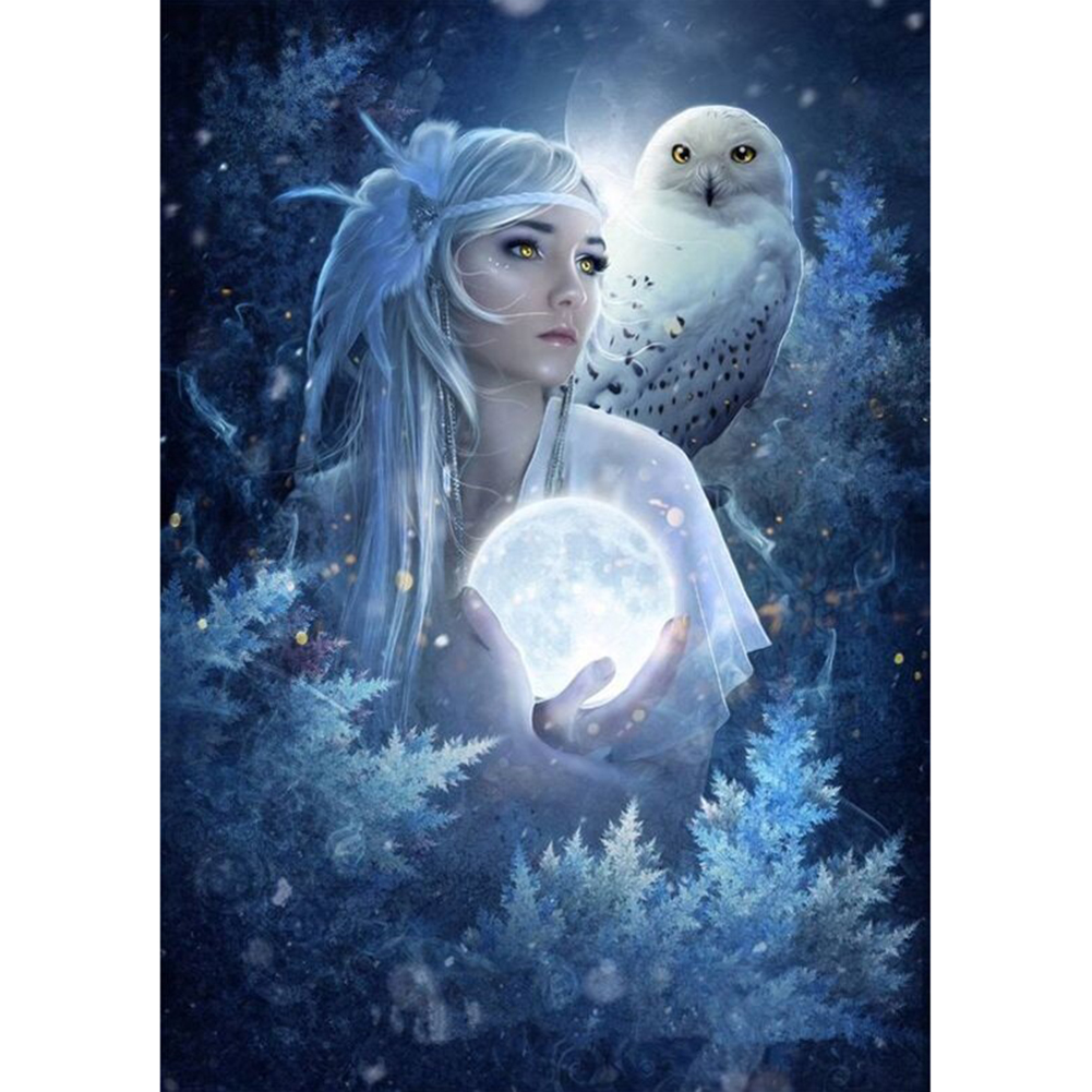 

(Multi-Size) Beauty and Owl - Round/Square Drill Diamond Painting - 30*40CM, Round diamond 30*40cm, 501 Original