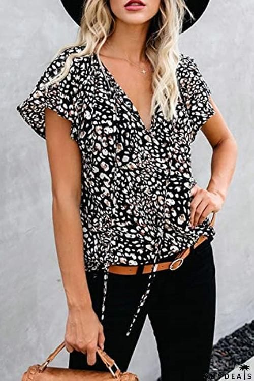 V Neck Loose Blouse