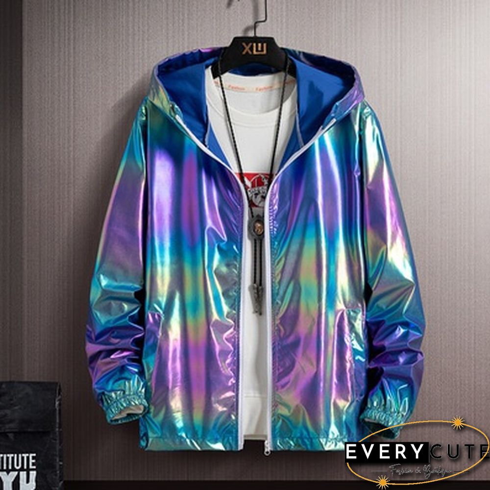 Unisex UV Protect Waterproof Windbreaker Zipper Jacket Hoodie Outwear Coat