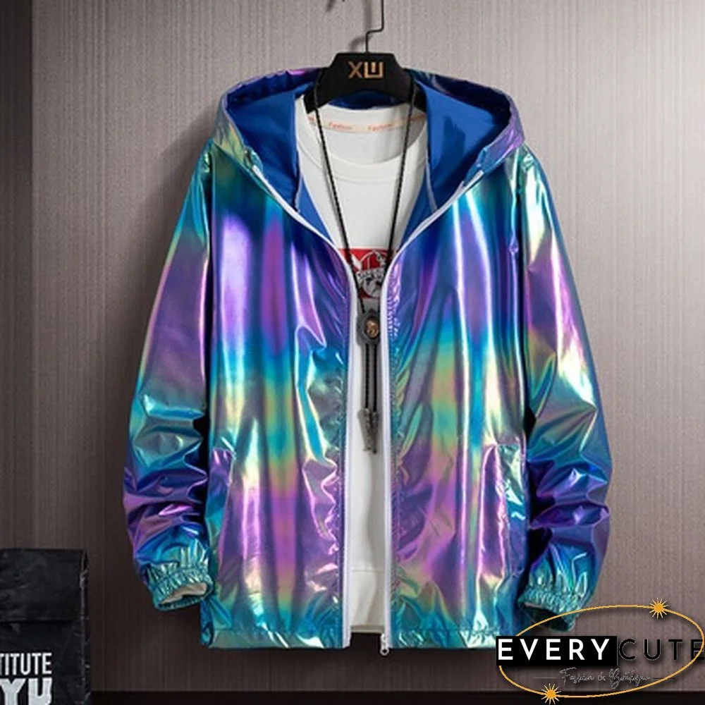 Unisex UV Protect Waterproof Windbreaker Zipper Jacket Hoodie Outwear Coat