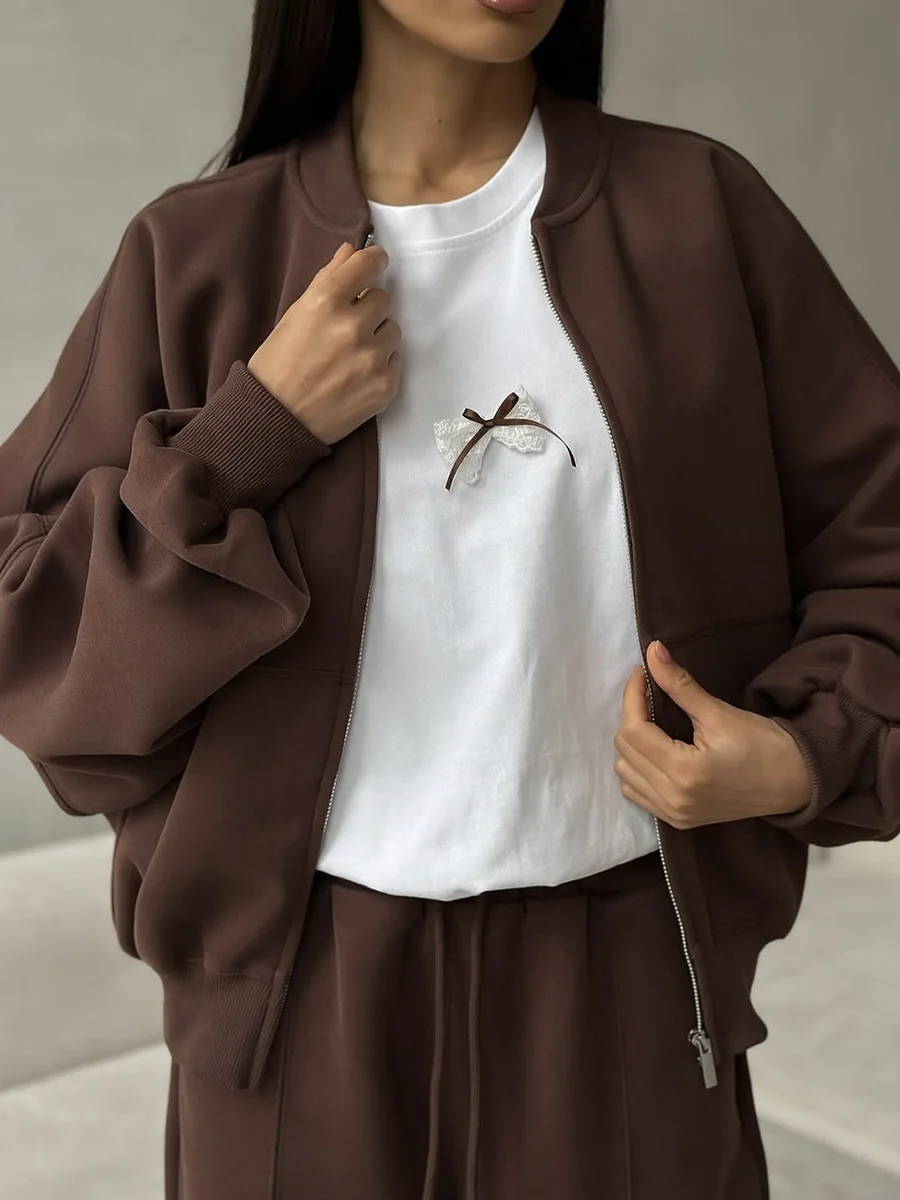 Athvotar Athvotar Spring And Summer New Sweet Bow Splicing Short-Sleeved T-Shirt Women's Round Collar Loose Cotton Top