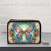 2pcs Butterfly Pattern Diamond Painting Fashion Card Holder Compact Coin Purse