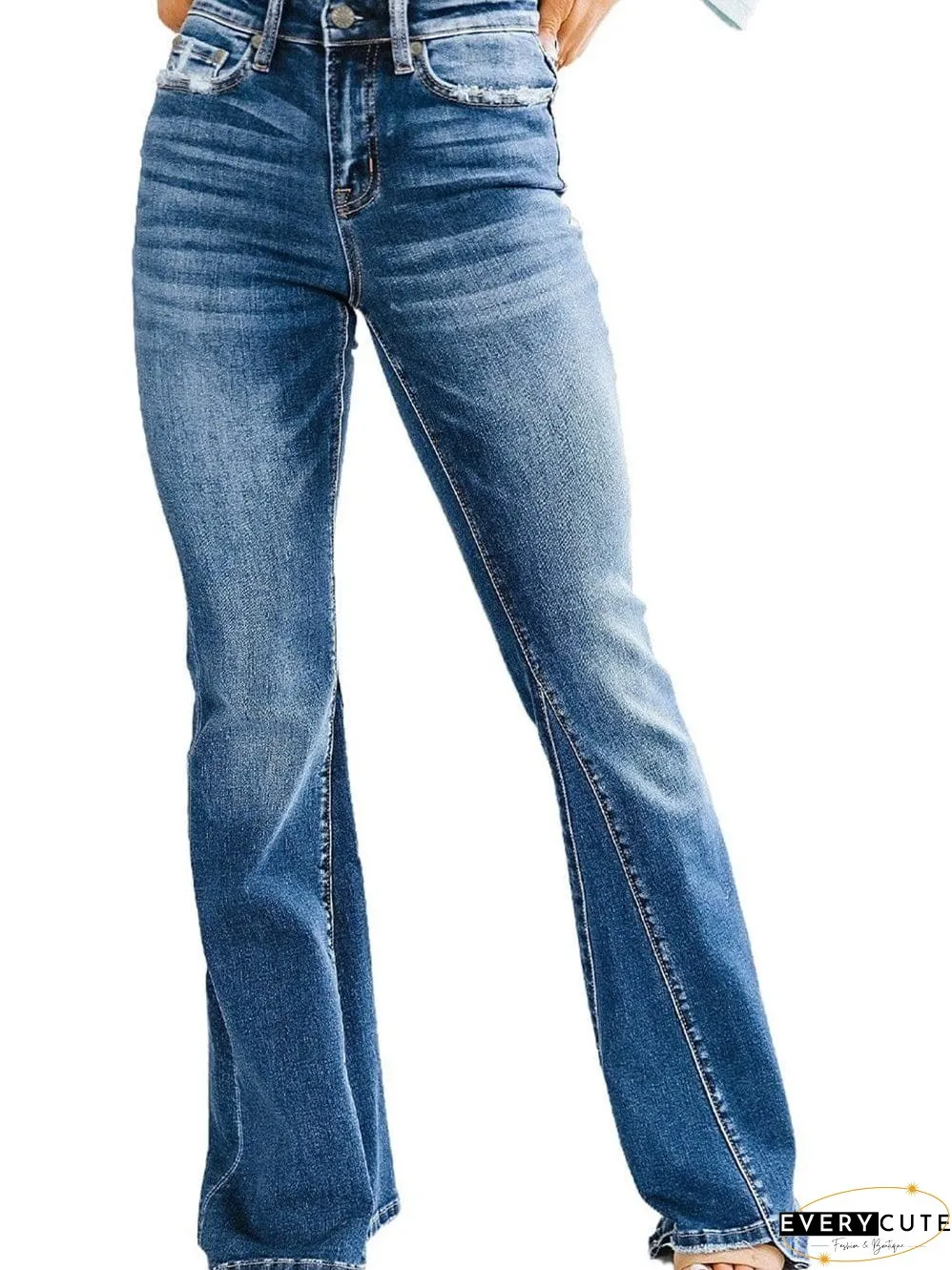 Trendy Flared Leg Jeans
