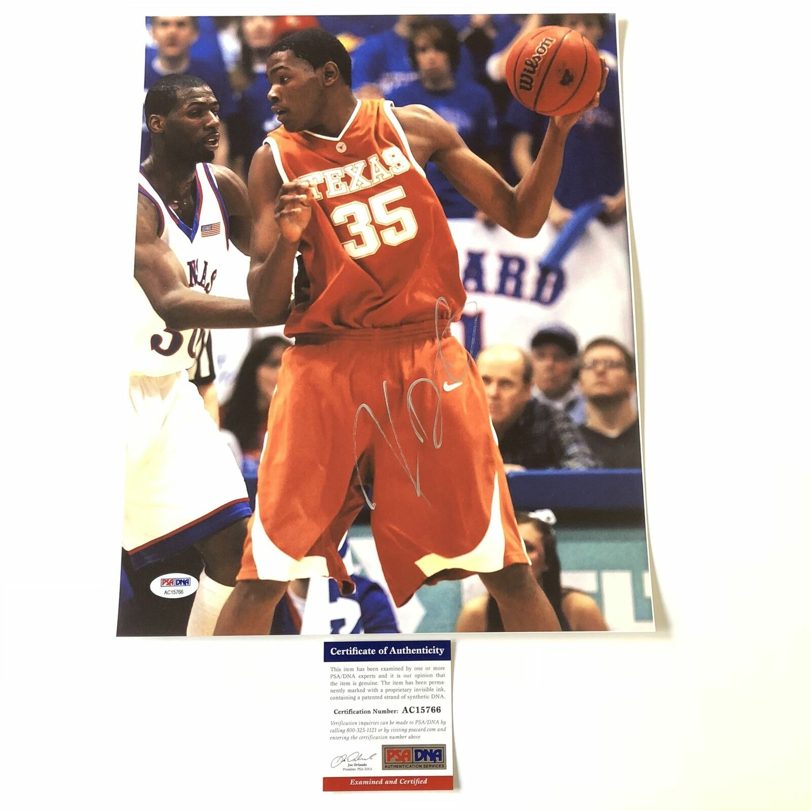 Kevin Durant signed 11x14 Photo Poster painting PSA/DNA Texas Longhorns Autographed