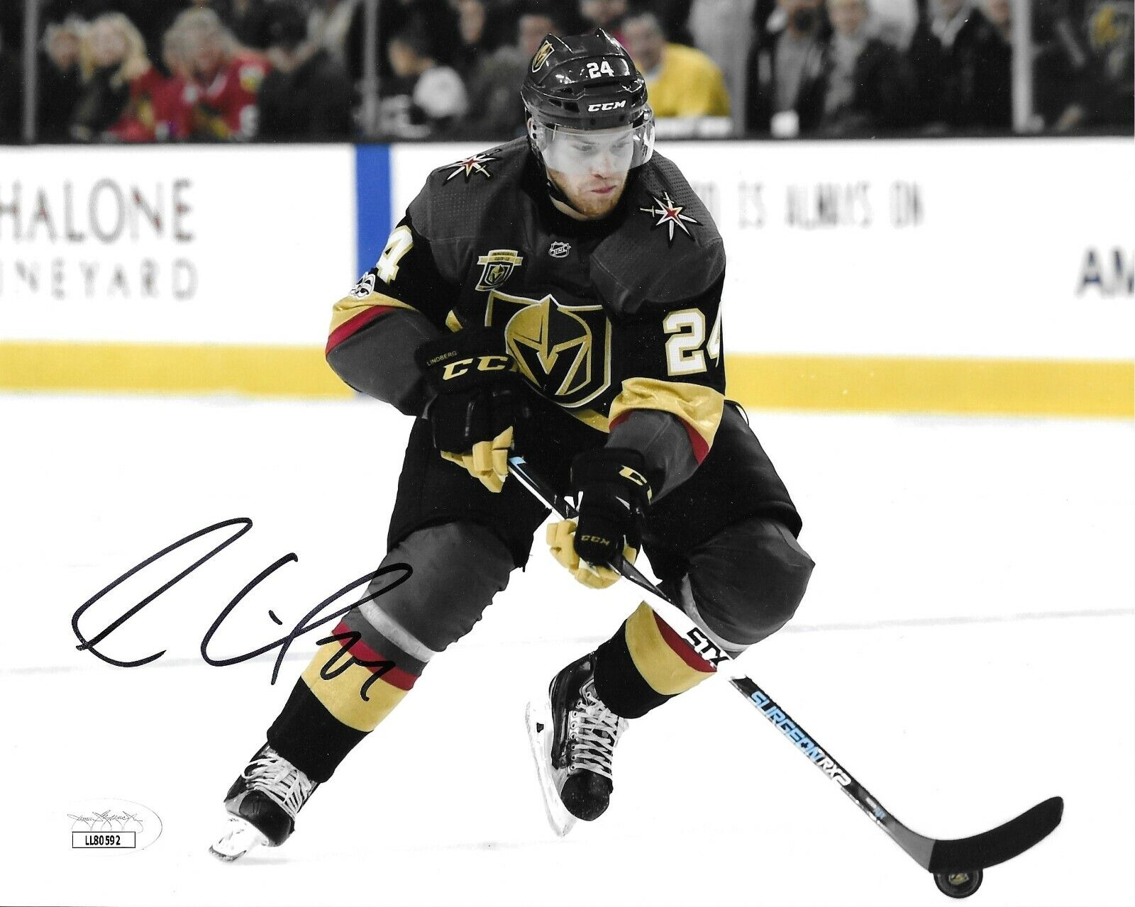 Oscar Lindberg Autographed Vegas Golden Knights 8x10 Photo Poster painting JSA COA Signed VGK