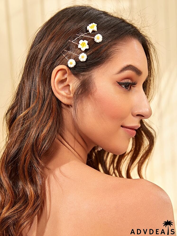 6pcs Daisy Decor Bobby Pin
