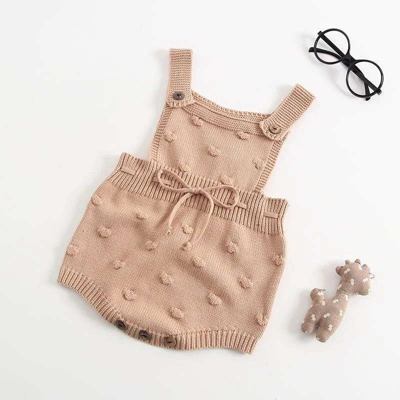 Newborn Baby Girls Boy Rompers Toddler Jumpsuit Girls Candy Color Knitted Baby Clothes Infant Boy Overall Children Outfit Autumn