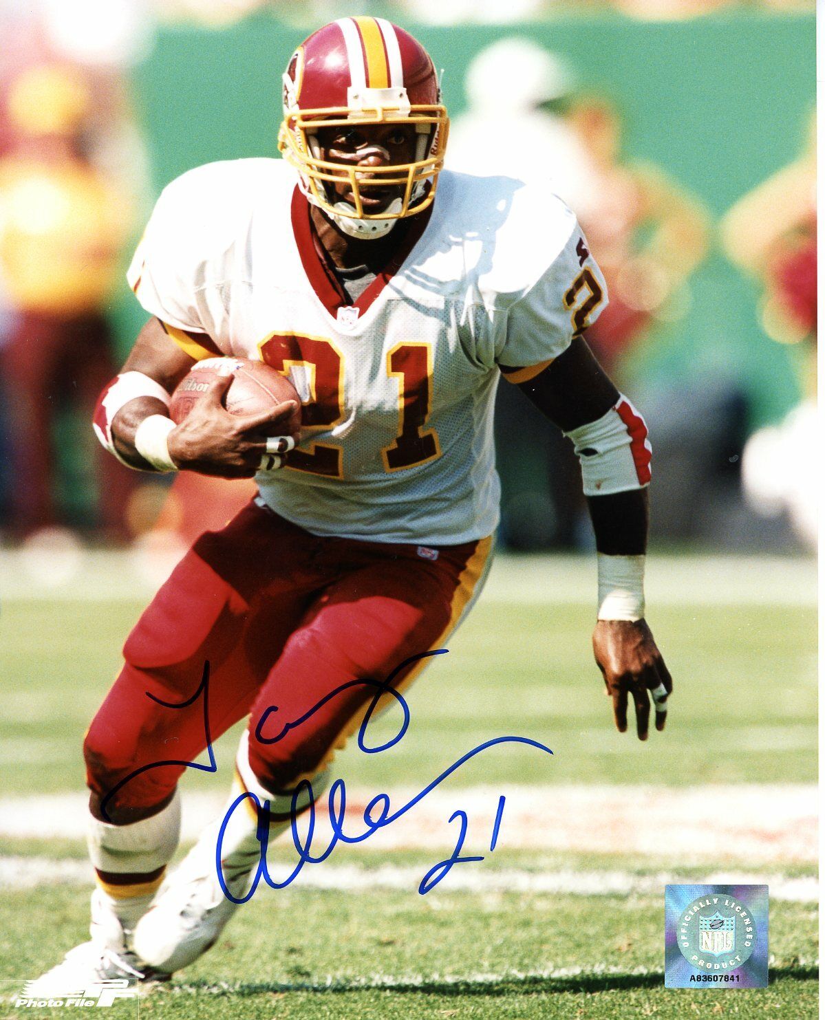 Terry Allen autographed 8x10 Washington RedskinsS144