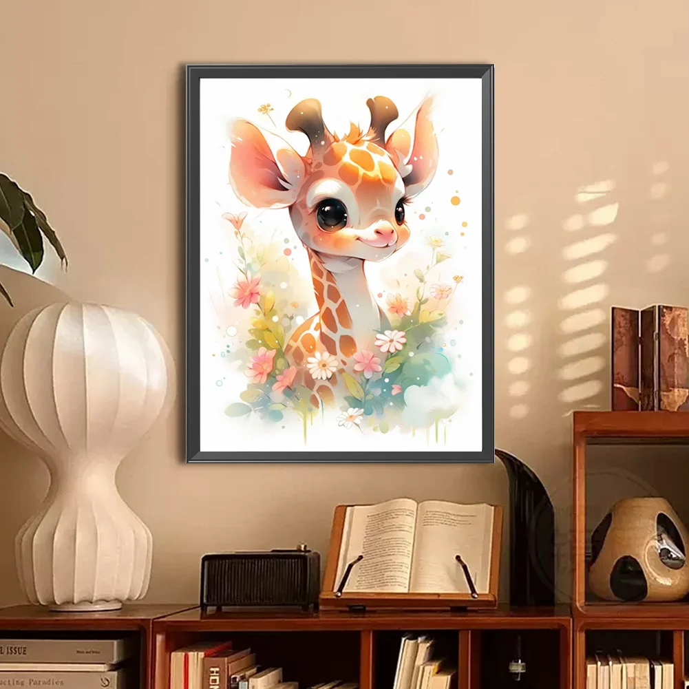 Diamond Painting - Full Round Drill - Giraffe(Canvas|30*40cm)
