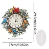 5D DIY Special Shape Diamond Painting Desk Ornament Handmade Clock Kit(Flower Bird)