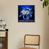 Glow-In-The-Dark Blumen - Rundbohrer Diamond Painting - 30*30cm