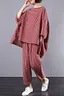 Stylish Trumpet Sleeve Top & Pleated Pants Set