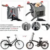 Dog Bike Basket, Foldable Dog Bike Carrier 15lbs Soft-Sided Basket, Quick Release Bike Seat, Backpack with Reflective Tape, Bicycle Pet Carrier for Small Medium Cats