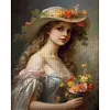 Victorian Woman-11CT Stamped Cross Stitch 40*50cm/15.75*19.69in