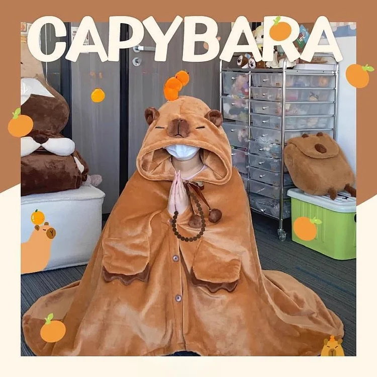Cute Capybara Cloak Sleepwear Pyjamas weebmemes