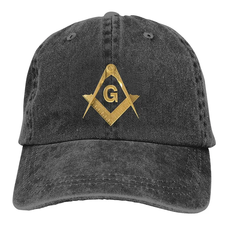 Freemason Gold Square Compass Multicolor Hat Peaked Womens Cap Gold Personalized Visor Protection Hats
