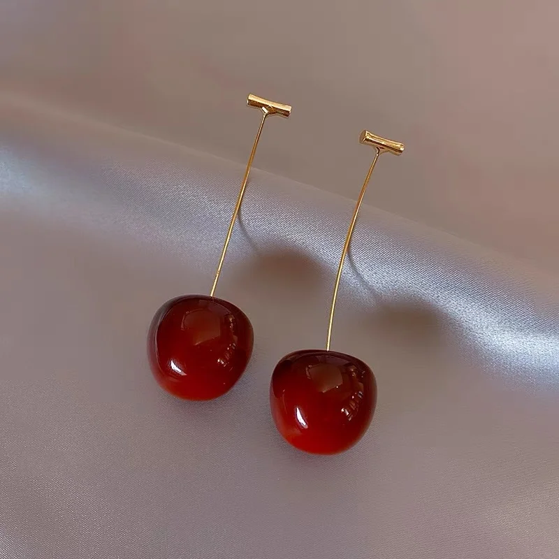 Cute Cherry Drop Earrings