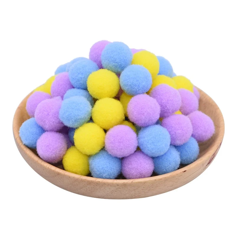 Plush Pompom 15mm 20mm 25mm Soft Pompones Fluffy Plush Balls Pom Poms Furball DIY Handmade Craft Material weeding home Decor