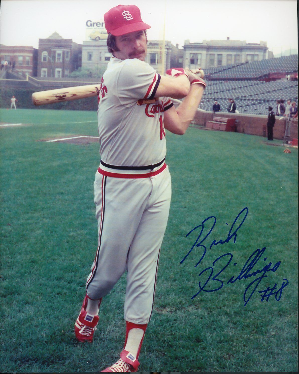 Rich Billings autographed 8x10 #1 St. Louis Cardinals In person