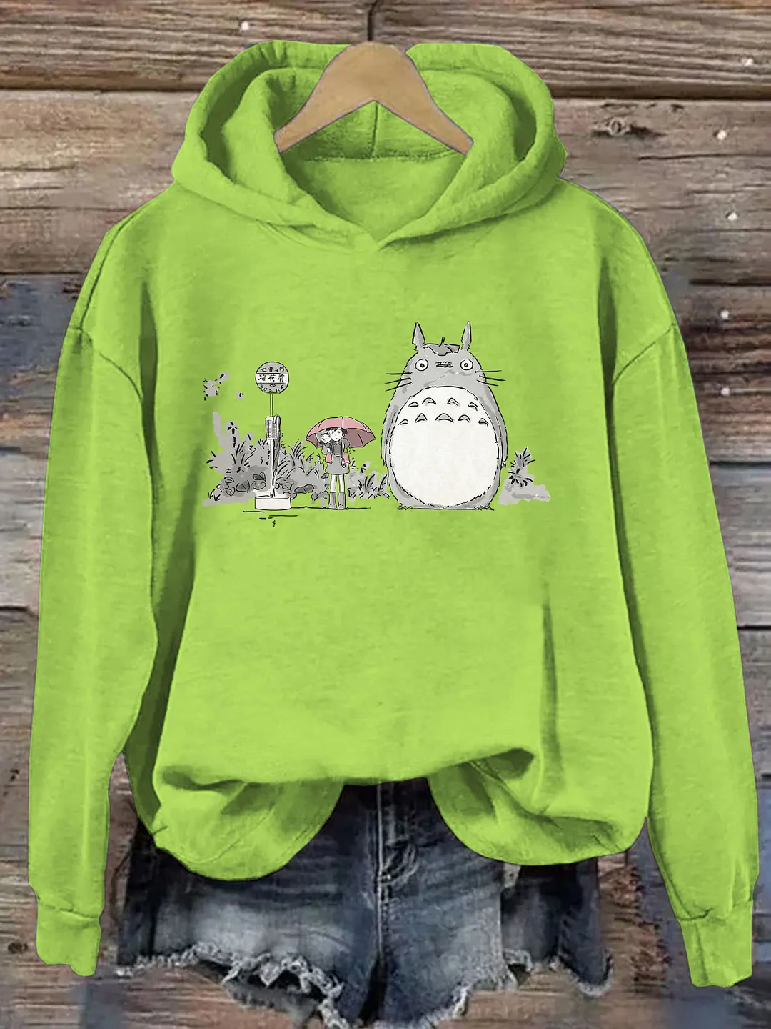 Cute My Neighbor Totoro Raining Scene Hoodie