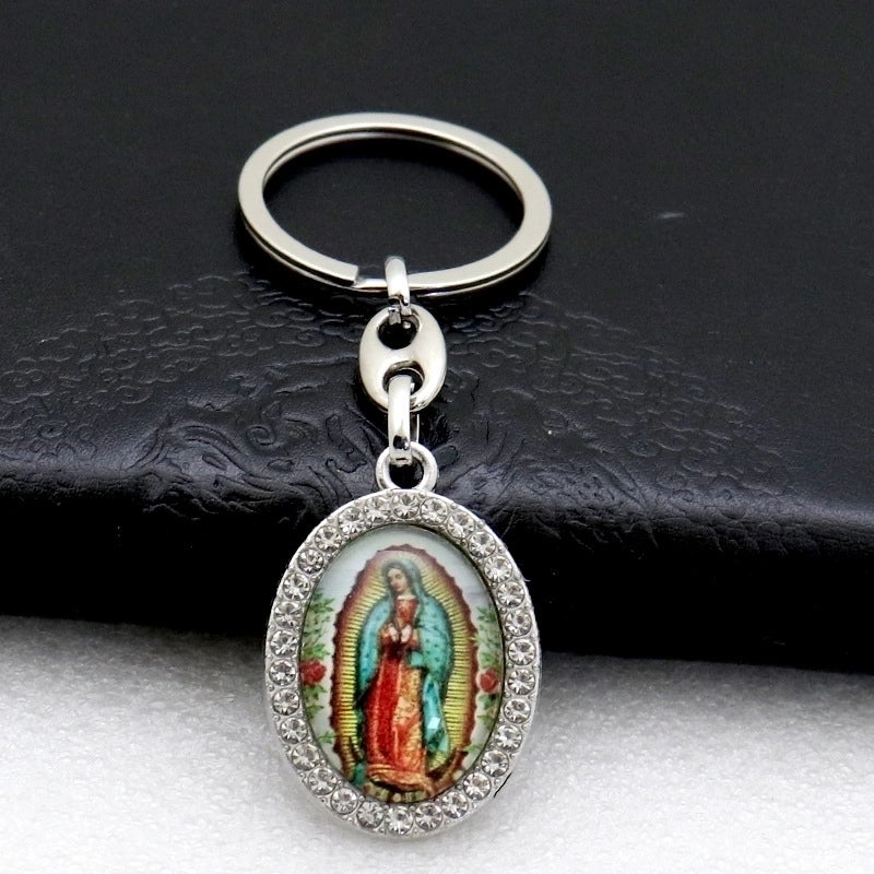 Vintage Style Human Alloy Bag Pendant Keychain