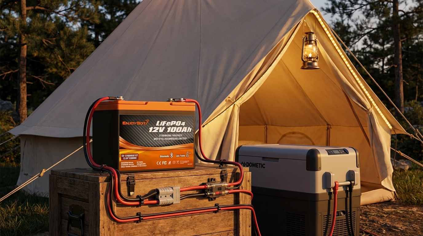 12V 100Ah Mini Enjoybot LiFePO4 Lithium Battery | Deep Cycle