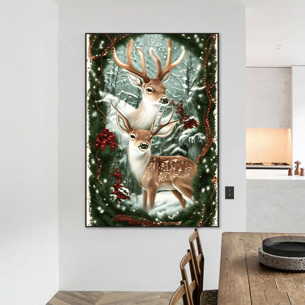 Diamond Painting - Full Round Drill - Snow Elk(Canvas|50*70cm)