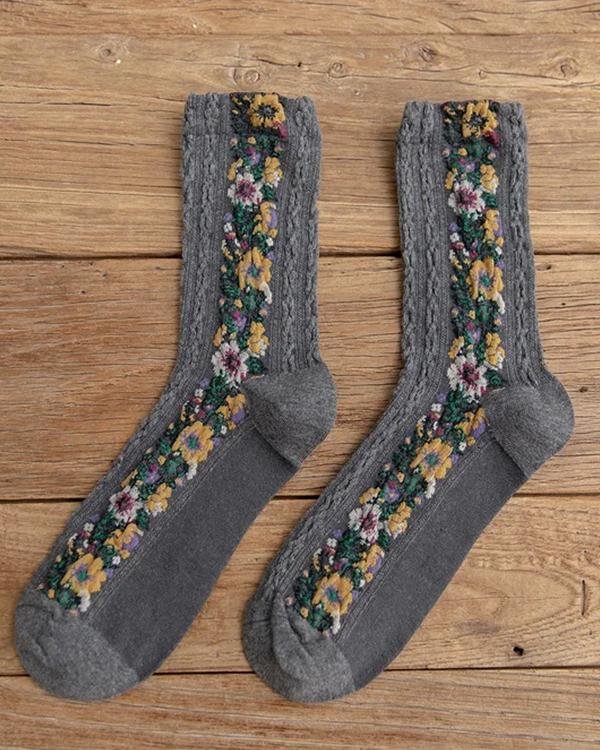 Casual Floral Cotton Tribal Sweet Underwear & Socks