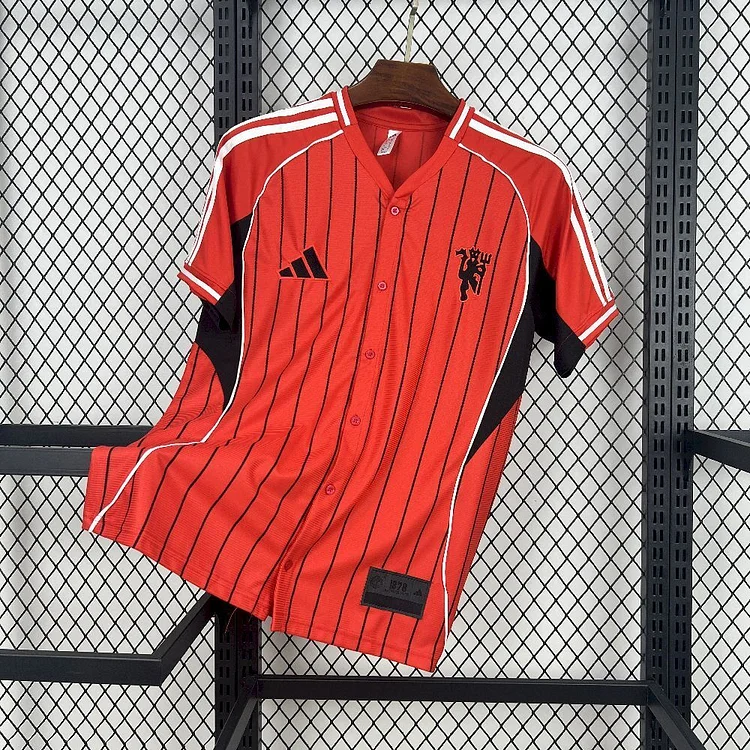【S~4XL】Manchester United 25/26 Baseball Jersey