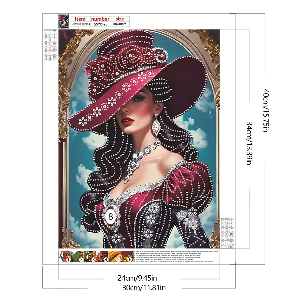 Diamond Painting - Partial Special Shaped Drill - Beauty(Canvas|30*30cm)