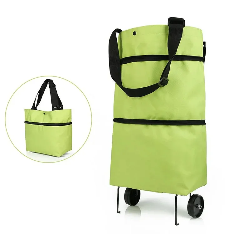 2-in-1 Shopping Bag Folding Green Bag - tree - Codlins