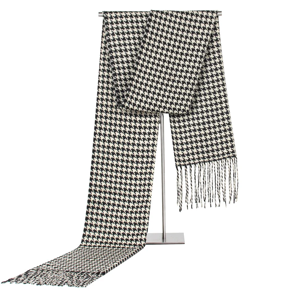 Men's Houndstooth Faux Cashmere Scarf 3 Colors