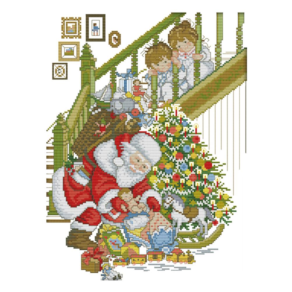 

Merry Christmas - 14CT Stamped Cross Stitch - 40x32cm, 501 Original