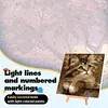 Framed Pear Cat-Paint By Numbers Acrylic Painting 20*20CM With Color Box 3ML(12Colors)