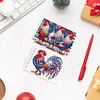 2 Pack USA Flag Rooster DIY Diamond Art Spiral Notebook Kit 80 Pages No Lines