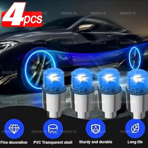 Dronehint 4Pcs Car Parts Wheel Tire Tyre Air Valve Stem LED Light Caps Cover Accessories (For: GMC) Parts