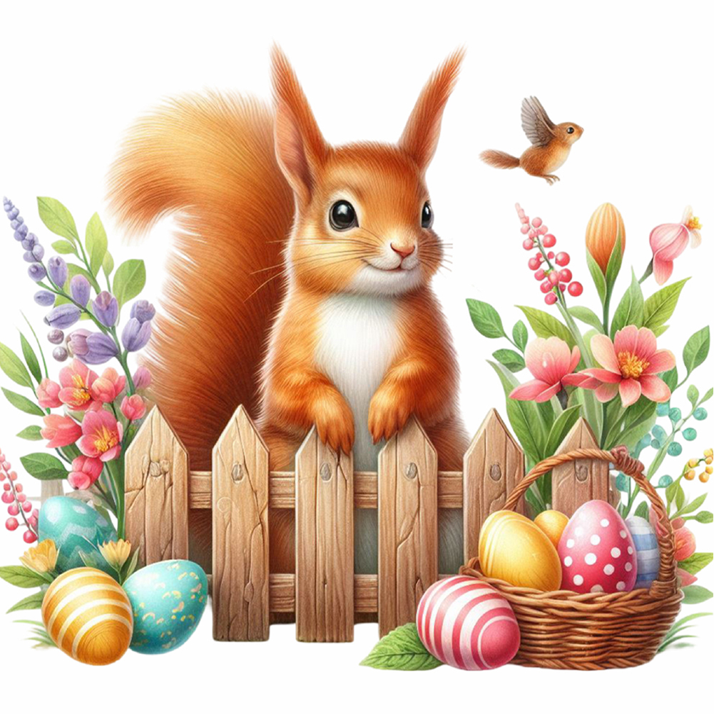 Squirrel 40*40cm(canvas) full round drill diamond painting