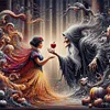 Disney Snow White And Evil Queen-14CT Stamped Cross Stitch 50*50cm/19.69*19.69in
