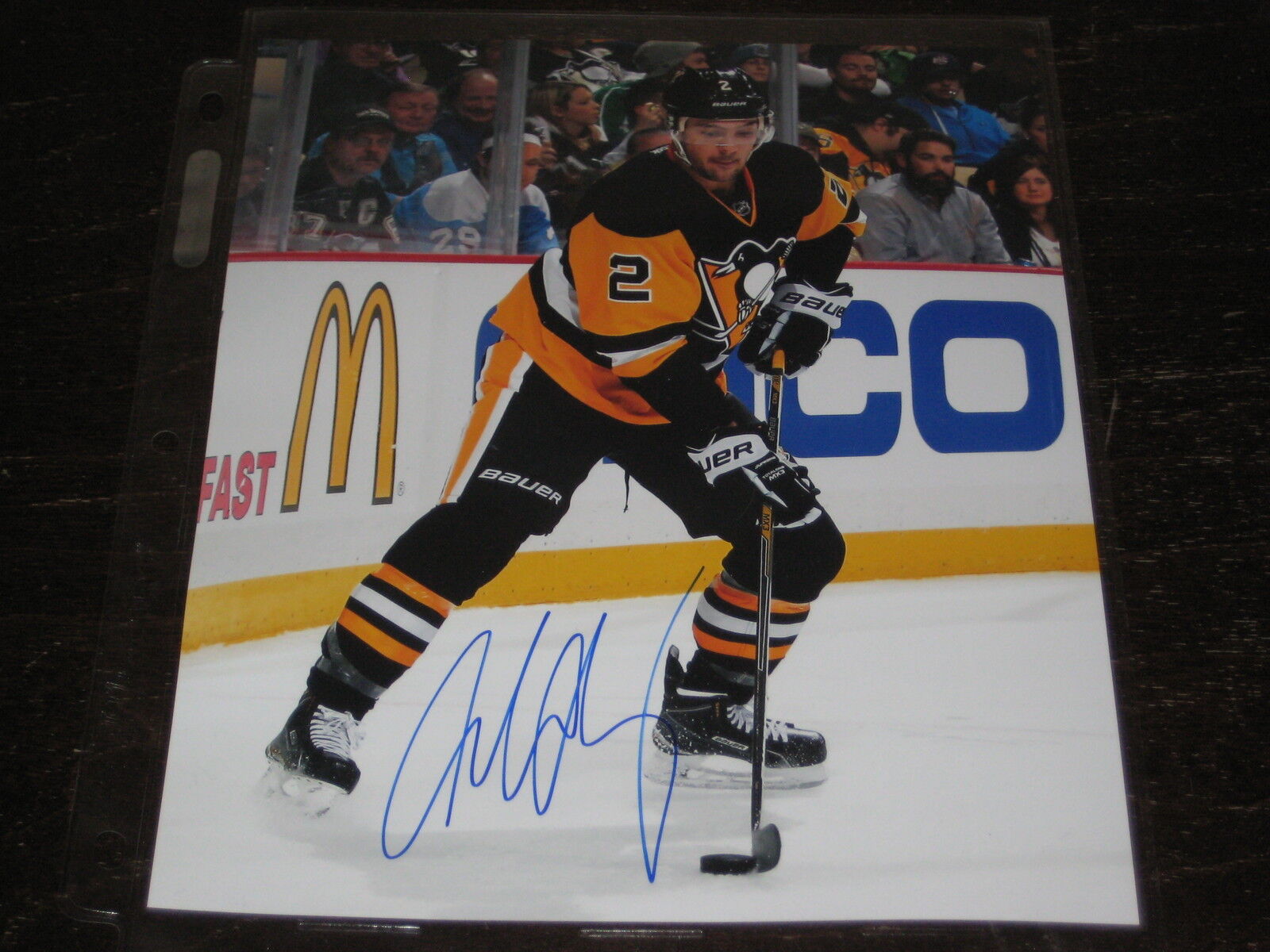 ADAM CLENDENING autographed PITTSBURGH PENGUINS Retro jersey