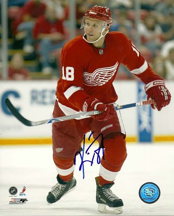 KIRK MALTBY SIGNED DETROIT RED WINGS 8x10 Photo Poster painting! Autograph