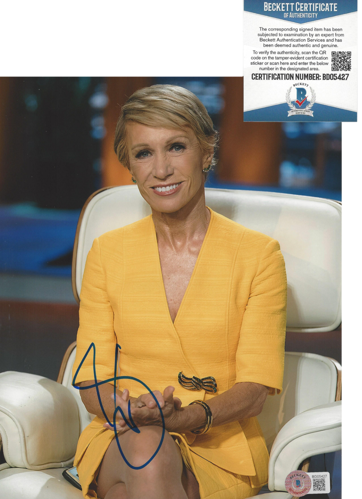 BARBARA CORCORAN SIGNED SHARK TANK 8x10 Photo Poster painting C INVESTOR TV SHOW BECKETT COA BAS