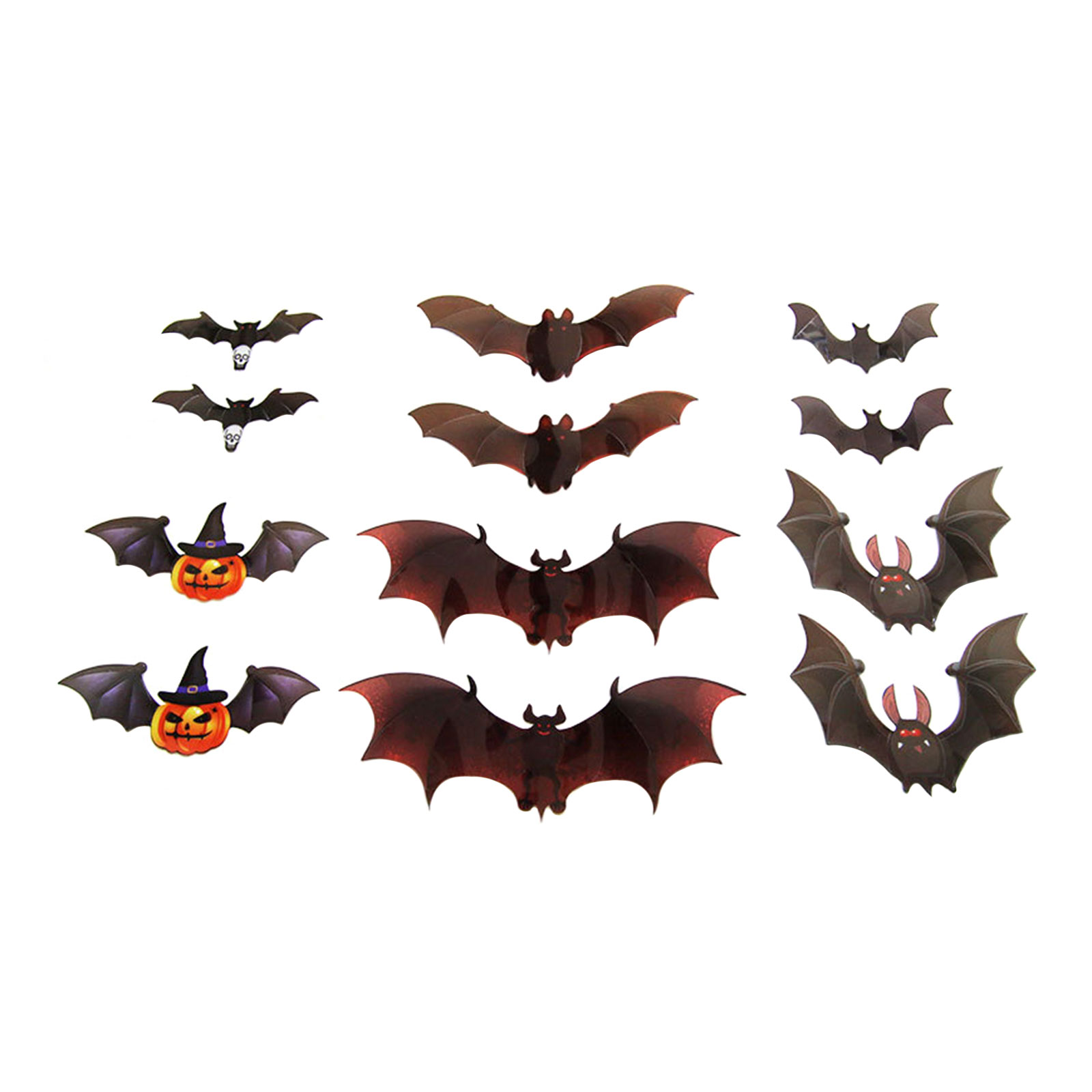 

Halloween Pumpkin Bat Wall Decals 3D Adhesive Removable Horror Paster Props, 501 Original