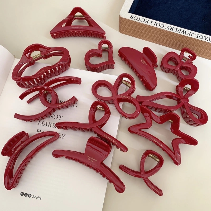 Women's Minimalist Classic Style Solid Color PS Hair Claws