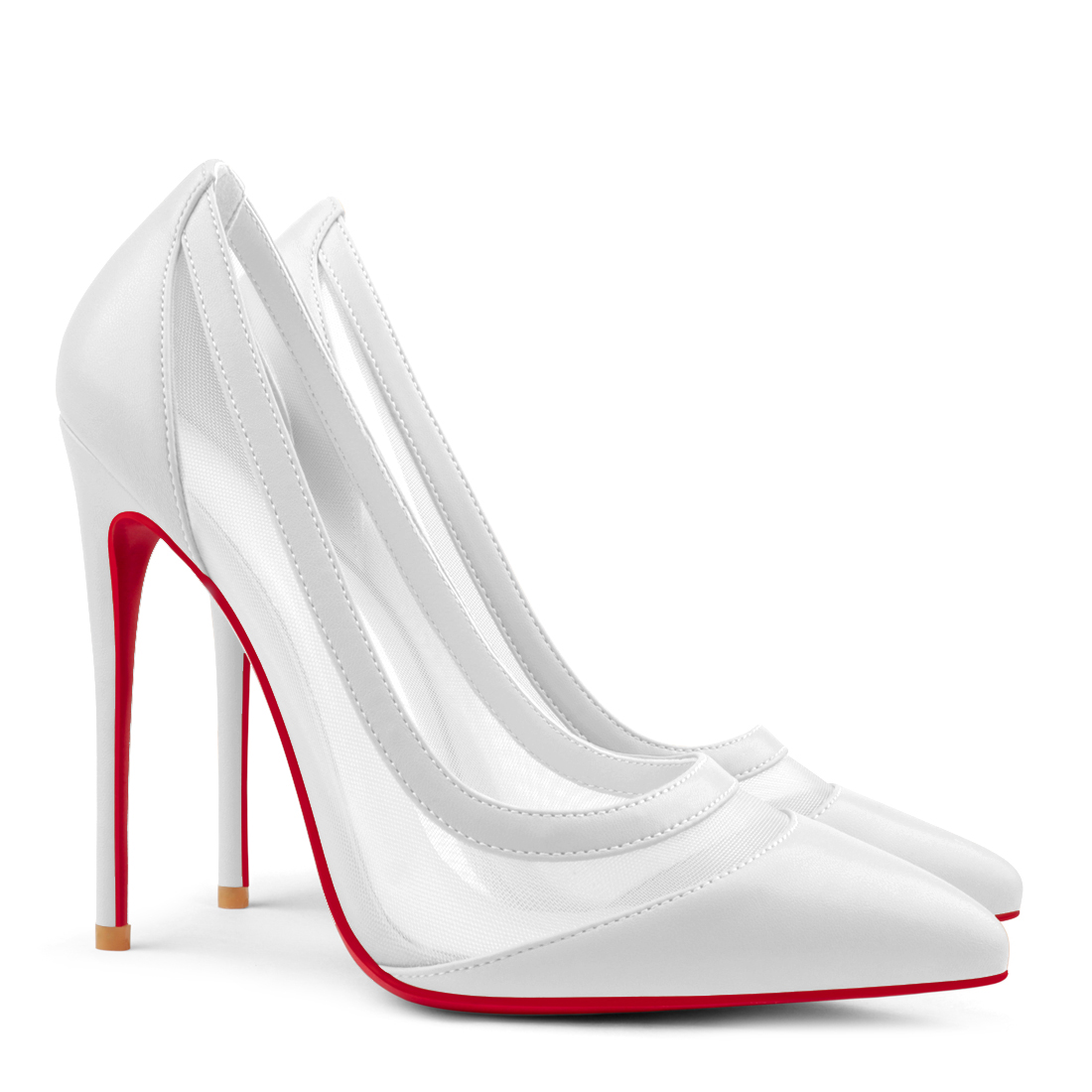 120/100mm Red Bottom Women's Party Wedding Heels Patent Pumps-MERUMOTE