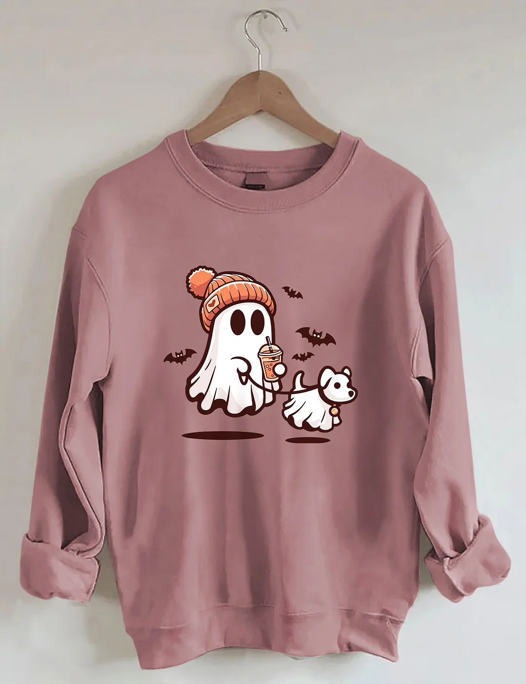 Ghost With Walking Dog Sweatshirt