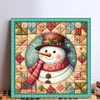 Xmas Snowman-11CT Stamped Cross Stitch 40*40cm