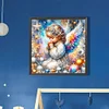 (30*30cm)Colorful Feather Girl - Round Partial AB Drill Diamond Painting