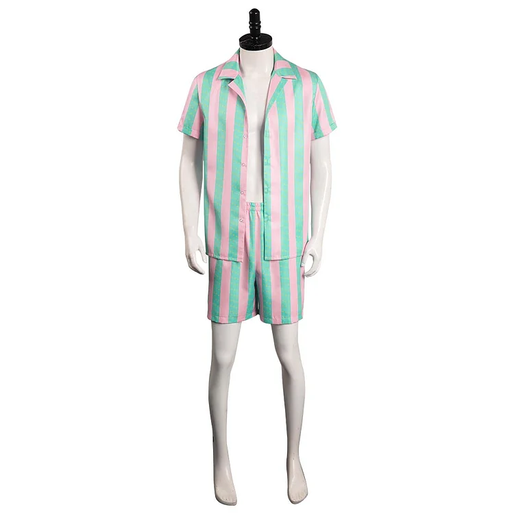 Barbie 2023 Ken Outfits Green Beach Shirt Cosplay Costume Halloween Carnival Party Suit