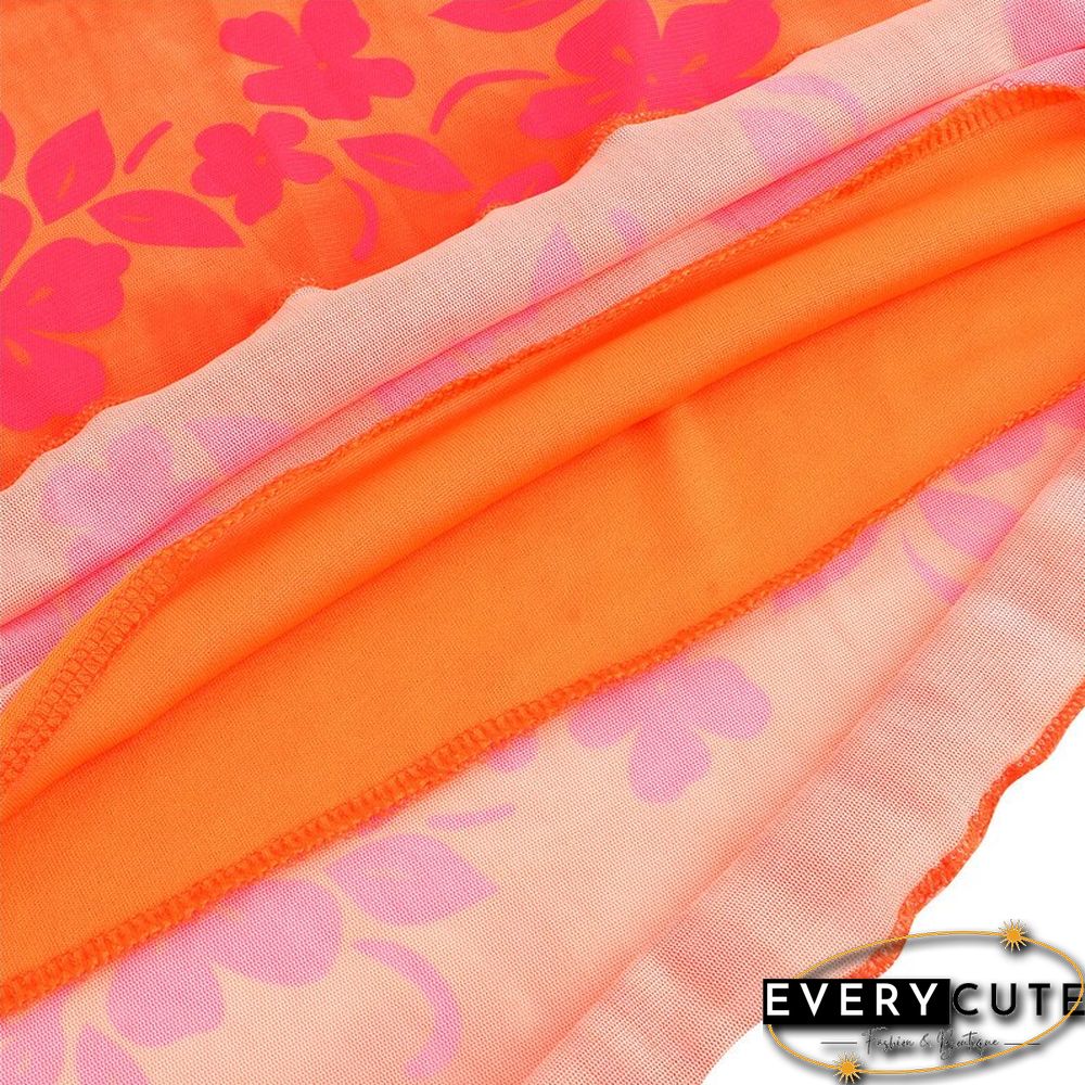 Fashion Summer Women Boho Beach Casual Style Skirts Female High Waist Floral Printing