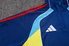 Joyfball 2025/2026 Arsenal Half-Pull Training Suit Blue Retro Edition Football Shirt 1:1 Thai Quality